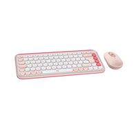Logitech Pop Icon Combo, combinación de Teclado y ratón Bluetooth, Escritura cómoda, Teclas y Botones programables, clics discretos, Easy-Switch para hasta 3 Dispositivos - Rosa