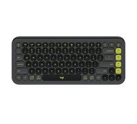 Logitech Pop Icon Keys Teclado inalámbrico Bluetooth, Escritura cómoda, Teclas programables, Cambio fácil Entre hasta 3 Dispositivos, para portátil, Tablet, PC - Grafito, QWERTZ