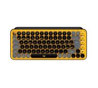Logitech POP Keys Teclado mecánico inalámbrico con teclas Emoji personalizables, diseño compacto, conectividad Bluetooth o USB, compatibilidad con varios dispositivos y OS - Blast