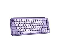 Logitech POP Keys - Teclado mecánico inalámbrico con teclas Emoji personalizables, diseño compacto duradero, conectividad Bluetooth o USB, multidispositivo, compatible con sistemas operativos - Cosmos