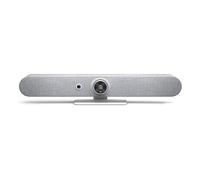 Logitech Rally Bar Mini, Sistema de Videoconferencia Grupal 4K Ultra HD, Blanco, 4x Zoom Digital, 6 Micrófonos, Conexión WiFi y Ethernet