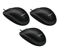 Logitech Ratón óptico B100 (3 unidades), color negro