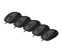Logitech Ratón óptico Business B100-910-003357, negro (5 unidades)
