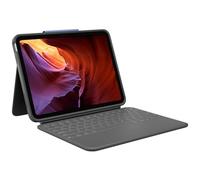 Logitech Resistente Folio for iPad - Pan QWERTY | (10.ª generación, A16), conector inteligente, teclado duradero a prueba de derrames, Pan Nordic QWERTY - Gris