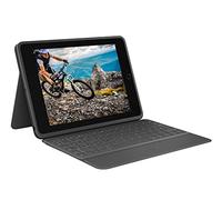 Logitech Rugged Folio para iPad (7.ª, 8.ª y 9.ª generación) Funda con teclado protectora, Disposición QWERTZ Alemán - Negro