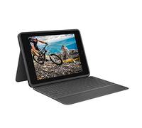 Logitech Rugged Folio para iPad (7.ª, 8.ª y 9.ª generación) Funda con teclado protectora, Disposición QWERTY Inglés Reino Unido - Negro