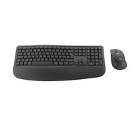 Logitech Signature Comfort Plus Combo MK880, combinación de teclado y ratón inalámbricos, teclado cómodo de tamaño completo reposamanos,clics silenciosos, Bluetooth, Windows, macOS, QWERTY ESP-Grafito