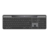 Logitech Signature Delgado Solar+ Wireless Keyboard - NLB AZERTY | Luz solar y artificial, batería duradera hasta 10 años, teclas personalizables, Bluetooth, NL QWERTY - Grafito