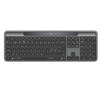 Logitech Signature Delgado Solar+ Wireless Keyboard - Pan QWERTY | Alimentado por energía solar/luz artificial, batería hasta 10 años, teclas personalizables, Bluetooth, PAN QWERTY - Grafito
