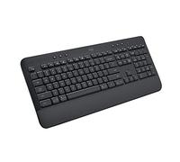 Logitech Signature K650 Comfort - Teclado inalámbrico de tamaño completo con reposamuñecas, receptor USB Bluetooth o Logi Bolt, teclas acolchadas profundas, teclado numérico, compatible con la mayoría