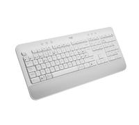 Logitech Signature K650 Teclado Inalámbrico Completo con Reposamanos, Bluetooth BLE o Receptor USB Logi Bolt, Alta Amortiguación, Teclado Numérico, para PC/Windows/Mac, QWERTY Español, Blanco