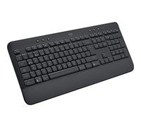 Logitech Signature K650 - Teclado inalámbrico de tamaño completo con soporte para muñeca, Bluetooth o Logi Bolt USB, teclas acolchadas profundas, teclado, compatible con PC/Windows/Mac, color negro