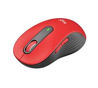Logitech Signature M650 L - Ratón inalámbrico de tamaño completo, para manos de gran tamaño, batería de 2 años, clics silenciosos, color rojo