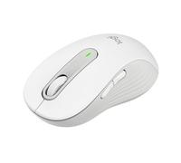 Logitech Signature M650 L Ratón inalámbrico de tamaño Normal - para Manos Grandes, 2 años de Pila, clics silenciosos, Botones Personalizables, Bluetooth, PC/Mac/Chromebook - Blanco