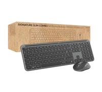 Logitech Signature Slim MK950 for Business, Combinación de Teclado y Ratón Inalámbricos, Escritura Discreta, Receptor Seguro, Certificación Global, Windows/Mac/Chrome/Linux, Francés AZERTY, Grafito