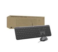 Logitech Signature Slim Wired Combo MK620 for Business, ratón óptico con Cable, Teclado de tamaño Normal, USB-C Plug and Play, Windows/Mac/Chrome/PC/portátiles - Grafito - QWERTZ