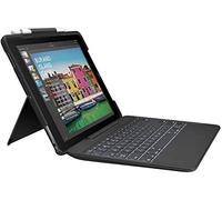 Logitech Slim Combo Funda para iPad, iPad Pro 10.5 Pulgadas, (Modelos: A1701, A1709, A1852) Teclas Retroiluminadas, Smart Conector, Disposición QWERTY Italiano, Azul