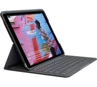 Logitech Slim Folio para iPad (7.ª, 8.ª y 9.ª generación) Funda con Teclado | Inalámbrico integrado, Disposición QWERTY Español - Grafito