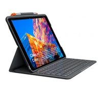 Logitech Slim Folio para iPad Air 3a generación, Disposición QWERTZ Alemán, Gris