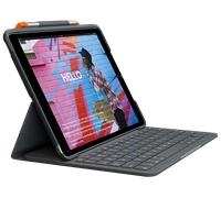 Logitech Slim Folio para iPad de 7.ª, 8.ª y 9.ª generación, Funda con teclado Bluetooth