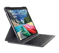 Logitech Slim Folio Pro Funda para iPad con Teclado Inalámbrico Bluetooth, iPad Pro 12,9 Pulgadas (3.ª Gen Modelos: A1876, A1895, A1983, A2014), Teclas Retroiluminadas, Disposición AZERTY Francés