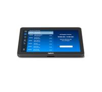 Logitech Tap - Controlador táctil para sala de reuniones con soporte elevador, pantalla táctil de 10.1 pulgadas, revestimiento antirreflejos, VESA FDMI, altavoz ultrasónico, sensor de movimiento