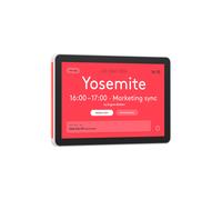 Logitech Tap Scheduler 2, con pantalla táctil de 10,1 pulgadas e indicadores LED luminosos de estado, ideal para salas de reuniones modernas, en color blanco
