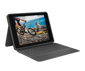 Logitech Teclado Folio resistente y funda Folio para el iPad de 10,2 pulgadas de Apple (7ª y 8ª generación), negro