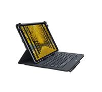 Logitech Universal Folio Funda para iPad o Tablet con Teclado Inalámbrico Bluetooth, Disposición AZERTY Francés, Negro
