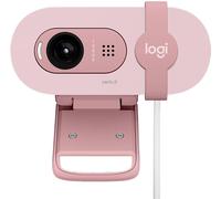 Logitech Brio 100, cámara Web Full HD para reuniones y Streaming, Equilibrio de iluminación automático, micrófono Integrado, Tapa de privacidad, USB-A, Microsoft Teams, Google Meet, Zoom y más - Rosa