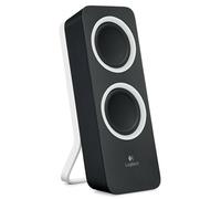 Logitech Z200 2.0 Altavoces Estéreo, 10 Vatios, Sonido Estéreo Detallado, Graves Ajustables, Conexión 2 Dispositivos, Entrada Audio 3.5 mm, Controles Sencillos, Enchufe UK, TV/PC/Móvil/Tablet, Negro