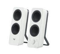 Logitech Z207 Sistema de Altavoces Bluetooth para PC | Sonido Estéreo, 10W de Pico, 3,5mm, Toma Auriculares, Multidispositivos, Enchufe UK, PC/TV/Smartphone - Blanco