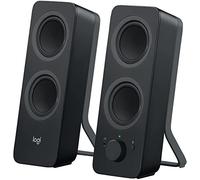Logitech Z207 Sistema de Altavoces Bluetooth para PC, Sonido Estéreo, 10W de Pico, Entrada Audio 3.5 mm, Toma Auriculares, Multidispositivos, Enchufe EU, Ordenador, TV, Smartphone, Tablet - Negro