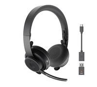 Logitech Zone 900 Auriculares inalámbricos Bluetooth, Microfono con Cancelación de Ruido, hasta 6 Dispositivos inalámbricos con un Solo Receptor, Acceso rápido a ANC y Bluetooth - Gris