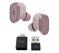Logitech Zone True Wireless Auriculares Inalámbricos Bluetooth 5.0 con Cancelación Activa de Ruido (ANC), IP68, Carga Rápida, Rosa