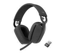 Logitech Zone Vibe 125 Auriculares Inalámbricos, Micrófono con Cancelación de Ruido, Bluetooth, Receptor USB-A; Compatibles con Zoom, Google Voice, Google Meet, Mac/PC - Gris
