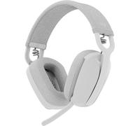 Logitech Zone Vibe Auriculares inalámbricos con adaptador USB-C a través de Bluetooth, que se ajustan alrededor de la oreja, certificados para Microsoft Teams, color gris blanco
