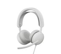 Logitech Zone Wired 2: Auriculares con cancelación de Ruido y tecnología híbrida adaptativa ANC, USB-C con Adaptador USB-A - Blanco Crudo