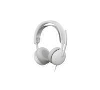 Logitech Zone Wired 2 for Business: Auriculares con cancelación de Ruido y ANC híbrida adaptativa, con certificación para Microsoft Teams, USB-C con Adaptador USB-A - Blanco
