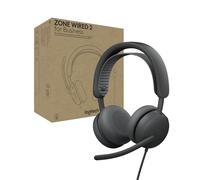 Auriculares Logitech Zone Wired 2 con cable USB-C/USB-A, Cancelación de Ruido, Micrófono, para llamadas y música, color grafito