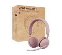 Logitech Zone Wireless 2, Auriculares con micrófono con cancelación de Ruido Premium con ANC híbrida, Bluetooth, USB-C, USB-A, Microsoft Teams y Fast Pair, diseñado portátiles Intel EVO y - Rosa