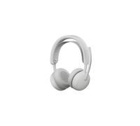 Logitech Zone Wireless 2 ES Auriculares inalámbricos duales para empresas con cancelación de ruido activa híbrida adaptativa | Certificados para Microsoft Teams | Gris-blanco