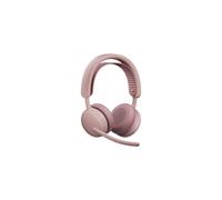 Logitech Zone Wireless 2 ES Para empresas: auriculares inalámbricos dobles con cancelación de ruido activa híbrida adaptativa | Certificados para Microsoft Teams | Rosa