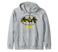 Logo Batman Emblema Batman Amarillo Negro Silueta Gráfico Sudadera con Capucha