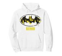 Logo Batman Emblema Batman Amarillo Negro Silueta Gráfico Sudadera con Capucha
