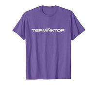 Logo Cinematográfico de Terminator Camiseta, Hombre, Morado Jaspeado, 3XL