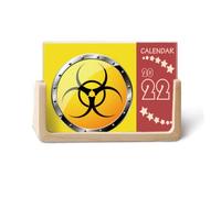 Logo Fondo Amarillo Sustancia Peligrosa 2022 Escritorio Calendario Planificador 12 Meses