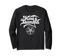 Logo King Diamond Música Metal Gótica Blanca Manga Larga