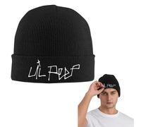 Logo Lil Peep Gorra de Punto cálida Sombrero de Hip Hop Gorro de Tope para otoño e Invierno para Adultos Unisex