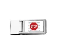 Logo No Entry Art Deco Fashion - Cartera delgada para dinero con clip de acero inoxidable